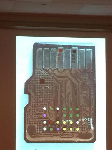 microSD trace image with annotated contact and signal points